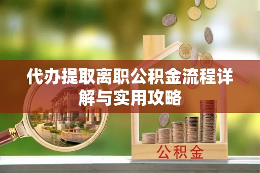 湛江代办提取离职公积金流程详解与实用攻略