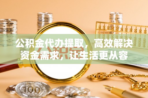 湛江公积金代办提取，高效解决资金需求，让生活更从容