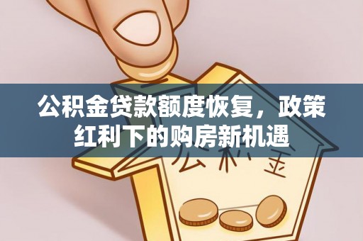 湛江公积金贷款额度恢复，政策红利下的购房新机遇