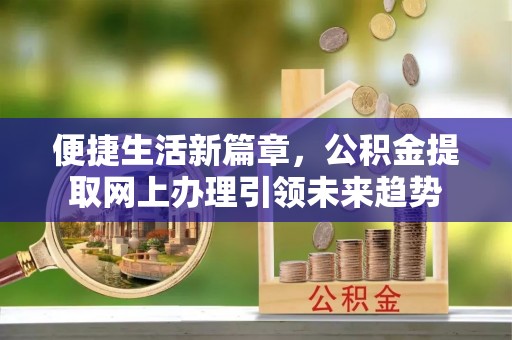湛江便捷生活新篇章，公积金提取网上办理引领未来趋势