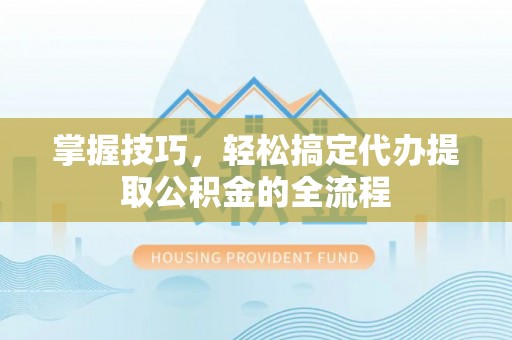 湛江掌握技巧，轻松搞定代办提取公积金的全流程