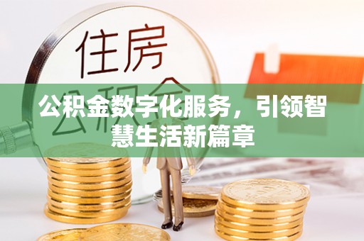 湛江公积金数字化服务，引领智慧生活新篇章