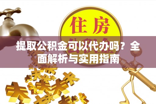 湛江提取公积金可以代办吗？全面解析与实用指南