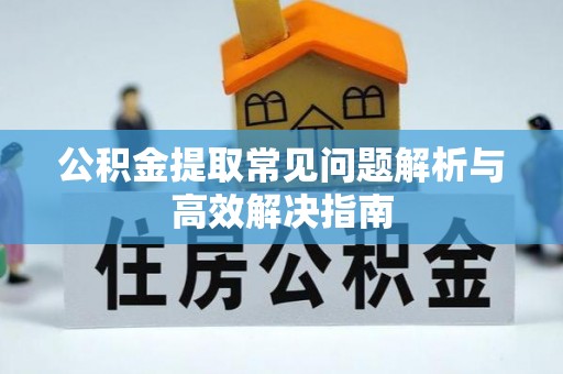 湛江公积金提取常见问题解析与高效解决指南