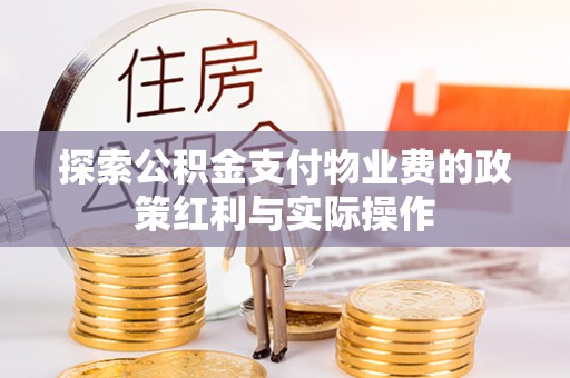 湛江探索公积金支付物业费的政策红利与实际操作