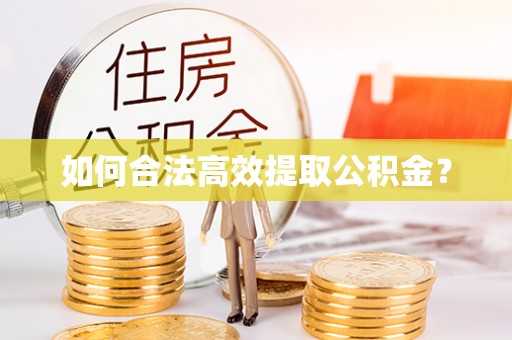 湛江如何合法高效提取公积金？