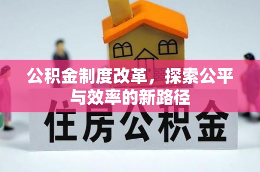 湛江公积金制度改革，探索公平与效率的新路径