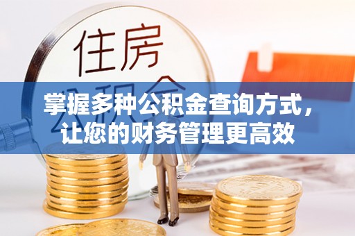 湛江掌握多种公积金查询方式，让您的财务管理更高效
