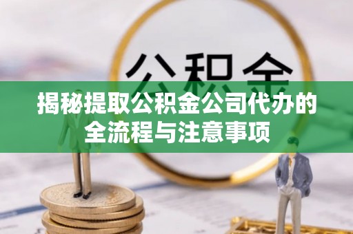湛江揭秘提取公积金公司代办的全流程与注意事项