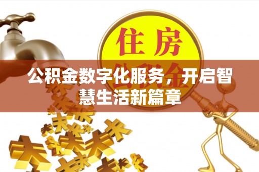 湛江公积金数字化服务，开启智慧生活新篇章