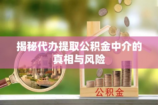 湛江揭秘代办提取公积金中介的真相与风险