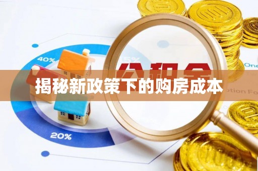 湛江揭秘新政策下的购房成本