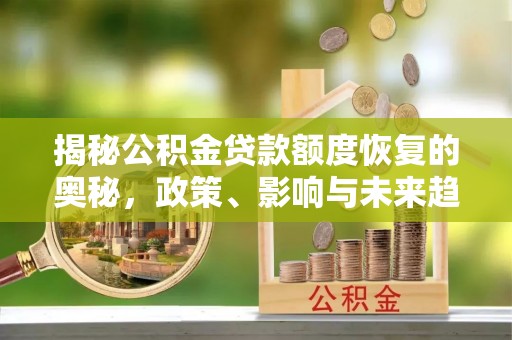 湛江揭秘公积金贷款额度恢复的奥秘，政策、影响与未来趋势