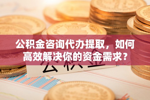 湛江公积金咨询代办提取，如何高效解决你的资金需求？