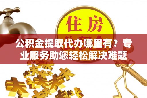 湛江公积金提取代办哪里有？专业服务助您轻松解决难题