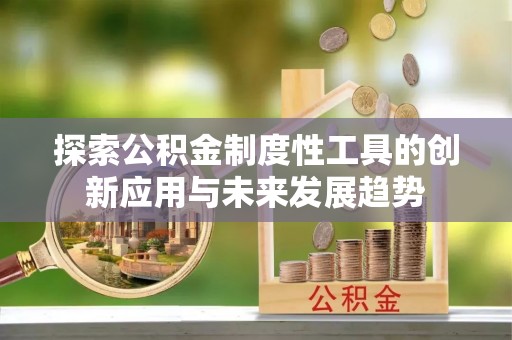 湛江探索公积金制度性工具的创新应用与未来发展趋势