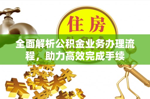湛江全面解析公积金业务办理流程，助力高效完成手续