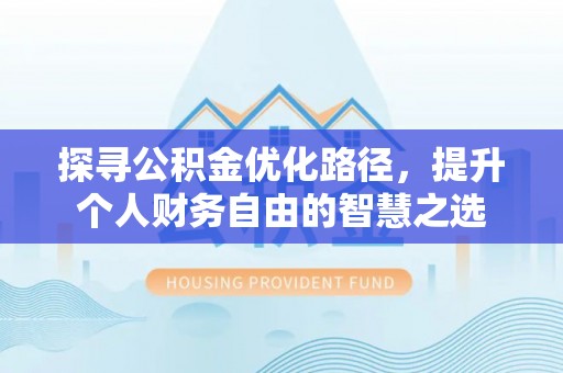 湛江探寻公积金优化路径，提升个人财务自由的智慧之选