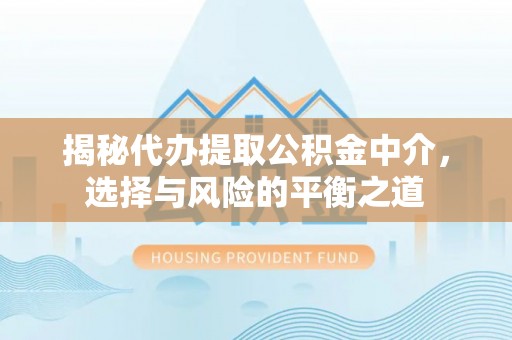 湛江揭秘代办提取公积金中介，选择与风险的平衡之道