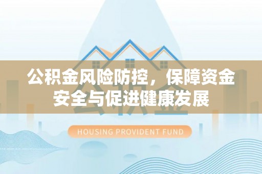 湛江公积金风险防控，保障资金安全与促进健康发展
