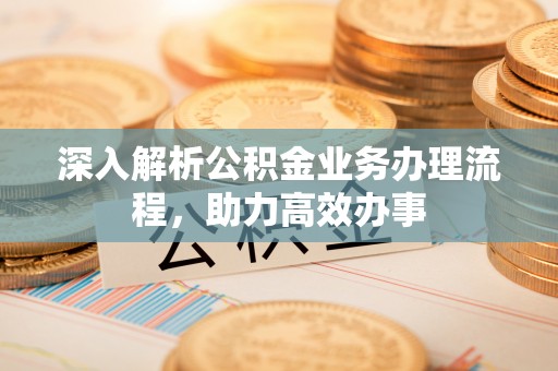 湛江深入解析公积金业务办理流程，助力高效办事