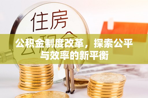 湛江公积金制度改革，探索公平与效率的新平衡